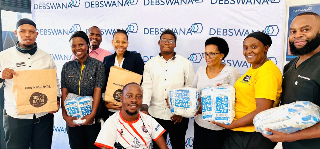 JWANENG MINE HOSPITAL: DEBONAIRS PIZZA JWANENG DONATES SANITARY PADS